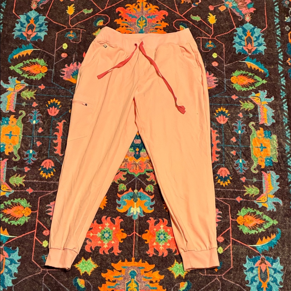 FIGS PinkJogger Pants with bc ribbon Drawstring